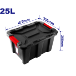 Thùng nhựa 25 lít Emtop EMTB3325 ( 470*335*265mm )