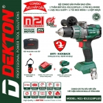 COMBO máy khoan pin 13mm 120Nm DEKTON M21-ID13120PLUS