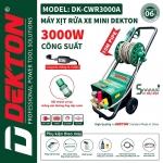 Máy rửa xe cao áp 3000W Dekton DK-CWR3000A chỉnh áp - chống giật