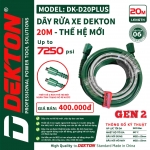 Dây rửa xe 20m áp cao Dekton DK-D20PLUS Gen 2