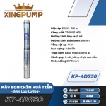 Máy bơm chìm giếng đóng 0.75kW Kingpump KP-4D750