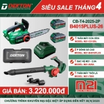 Combo Máy cưa xích Pin Dekton M21-CX12BL +máy thổi lá + pin và sạc