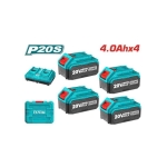 Bộ 4 pin 4.0Ah Total TFBCLI20244 ( 20V*4.0Ah kèm sạc đôi )