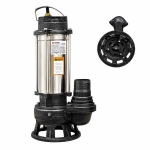 Bơm chìm nước thải inox 1.5kW HTC WQD6-22-1.5-QG ( có lưỡi cắt rác )