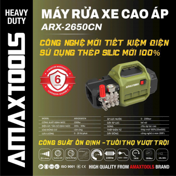 Máy xịt rửa bán công nghiệp 2.3Kw Amaxtools ARX-2650CN
