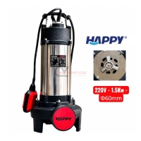 Bơm chìm nước thải 1.5Kw Happy HCUT1500F lưỡi cắt rác
