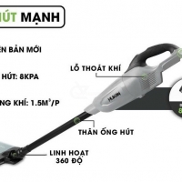 Thân Máy Hút Bụi Pin Hukan HM21-G1-HVC5050 ( Chưa Pin & Sạc )