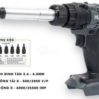Máy rút đinh tán & Rive Pin 21V Hukan HM21-G2-RIV5320 Brushless ( 2 trong 1 )