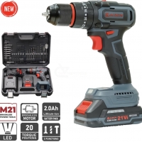 Máy khoan Pin 21V 45Nm Kaizen KZ-TS1405BL kèm 24 phụ kiện