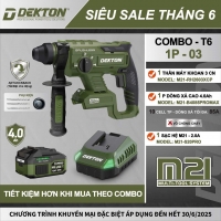 Máy khoan bê tông Pin 21V Dekton M21-RH2603XCP antikickback 