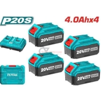 Bộ 4 pin 4.0Ah Total TFBCLI20244 ( 20V*4.0Ah kèm sạc đôi )