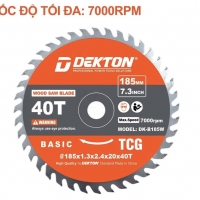 Lưỡi cưa gỗ 185mm Dekton DK-B185W ( 185*20*1.3*40T )