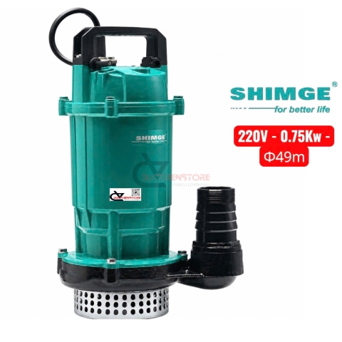 Bơm chìm đẩy cao 20m Shimge QDX8-18-0.75K3F ( 220V ~ 0.75Kw )