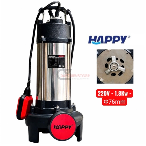Bơm chìm cắt rác 1.8Kw Happy HCUT1800F