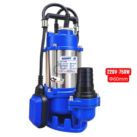 Máy bơm chìm Inox 1Hp Happy HCT750F phao tự ngắt