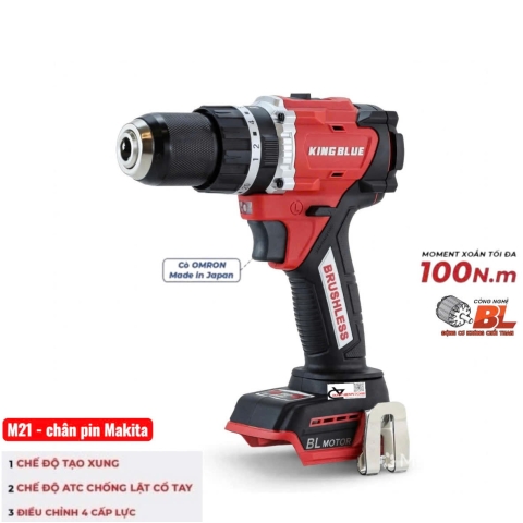 Khoan pin 100Nm Kingblue KM18QD ( chưa pin & sạc )