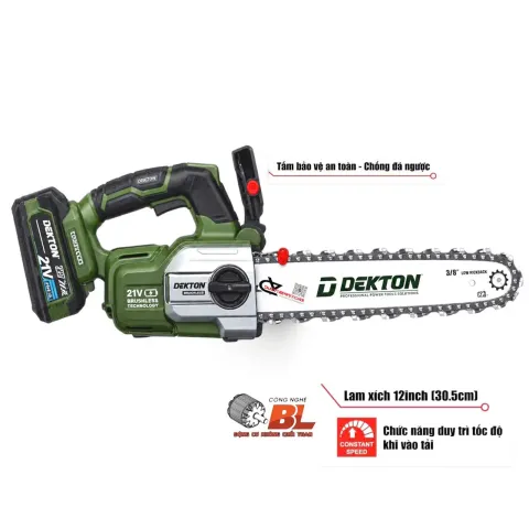 Cưa xích pin 12inch Dekton M21-CX1210XPRO ( chưa pin & sạc )