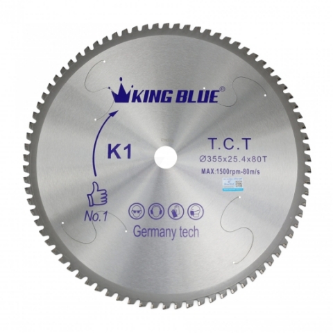 Lưỡi cắt sắt hợp kim 355mm Kingblue K1-355x80T (New)