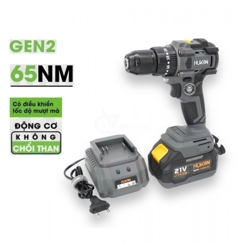 Combo máy khoan Pin 10mm Hukan HM21-G2MK1065P