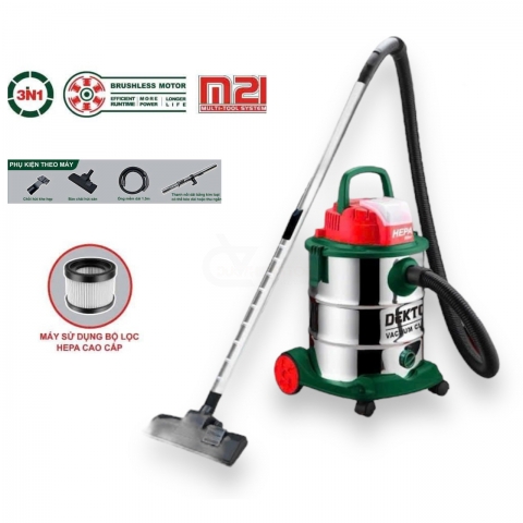 Máy hút bụi 25L dùng pin Dekton M21-HB25PRO ( chưa Pin & Sạc )