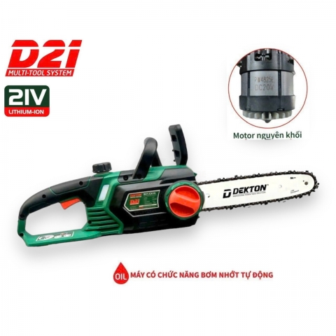 Máy cưa xích 10inch pin 21V Dekton D21-CX10 ( chân Pin M21 & D21 )