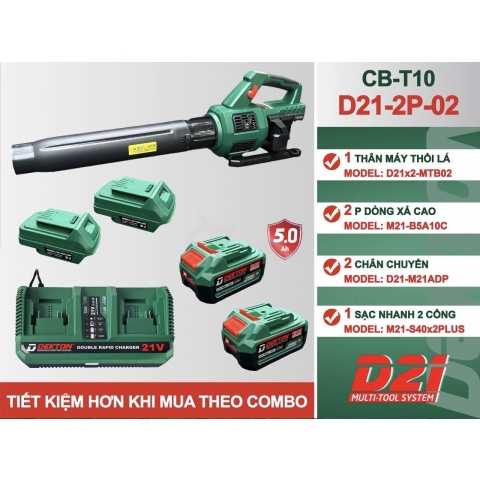Máy thổi lá 42V Dekton D21x2-MT802 ( Kèm 2 Đế Chuyển sang chân M21 )
