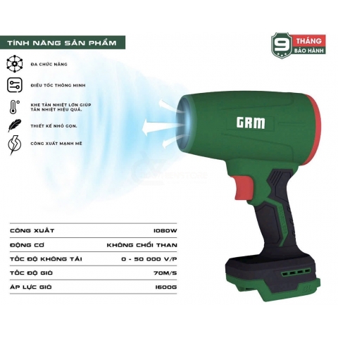 Máy thổi phản lực Pin 21V Greekman GRM778