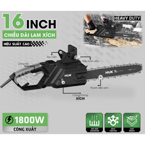 Máy cưa xích điện 16 inch Hukan G3-CS1800 Gen3
