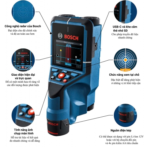 Máy dò đa năng 200mm Bosch D-tect 200 C Professional