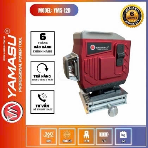 Máy cân mực 12 tia xanh Yamasu YMS-12D 360 độ