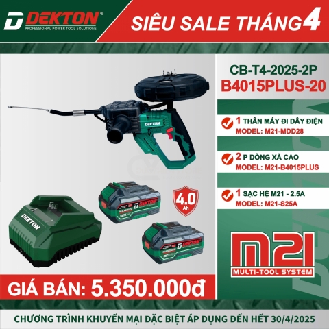 Combo Máy đi dây điện âm tường DEKTON M21-MdD28 +pin và sạc