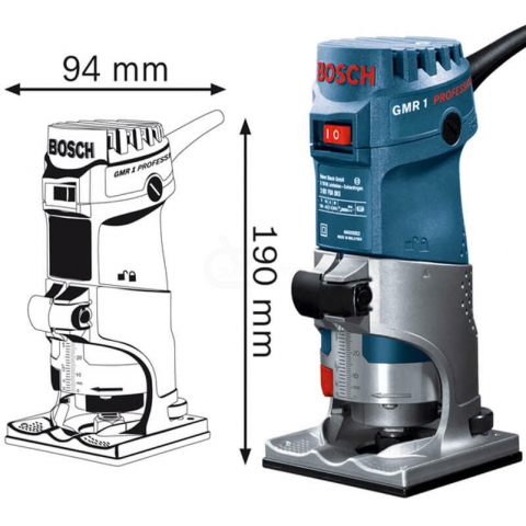 Máy phay 6mm Bosch GMR 1 Professional