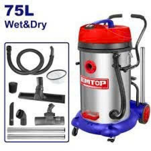 Máy hút bụi 75 lít công nghiệp Emtop EVCR2401 ( khô & ướt )