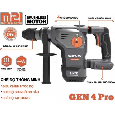 Khoan động lực Pin Dekton M21-RH3203PRO hammer ( chưa Pin & Sạc )