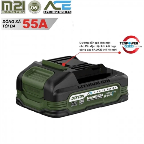 Pin 2A Dekton M21-B2055XPRO ( 5cell dòng xả cao 55A ) 