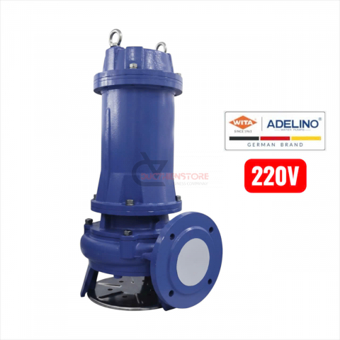 Bơm chìm cắt rác cánh Inox 750W Adelino 50AQD0.75QG