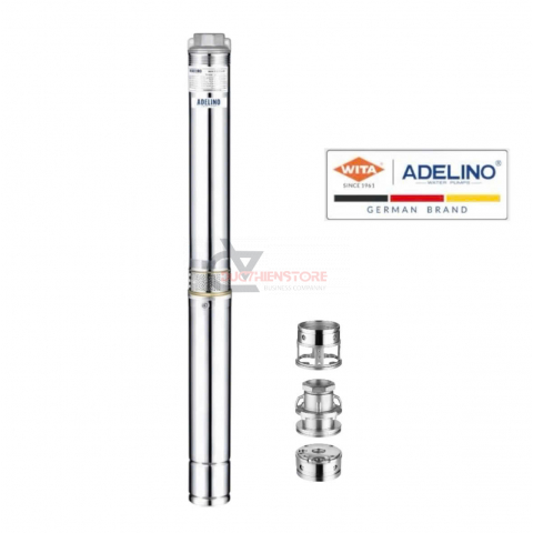 Bơm hỏa tiễn cột áp 73m Adelino 3SAm2.5/20-0.75P ( 1 pha 220V 1.0Hp )