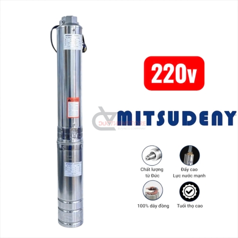 Bơm hỏa tiễn cột áp 79m Mitsudeny 3SDM2.5/20 ( 1 pha 220V 1.0Hp )