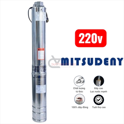 Bơm hỏa tiễn cột áp 93m Mitsudeny 3SDM4/24 ( 1 pha 220V 1.5Hp )