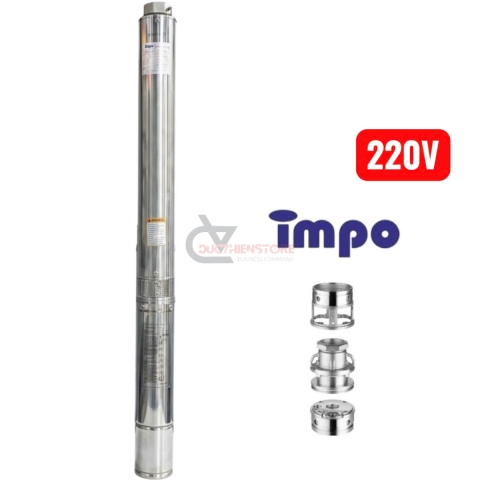 Bơm hỏa tiễn cột áp 145m IMPO 4SDM4/24-2.2 ( 1 pha 220V 3.0Hp )