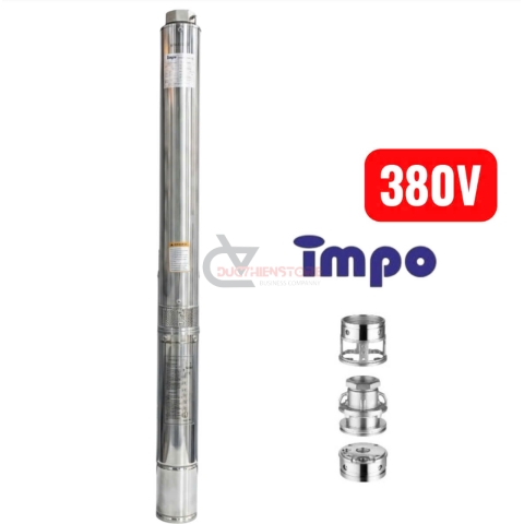 Bơm hỏa tiễn cột áp 112m IMPO 4SD12/20-4 ( 3 pha 380V 5.5Hp )