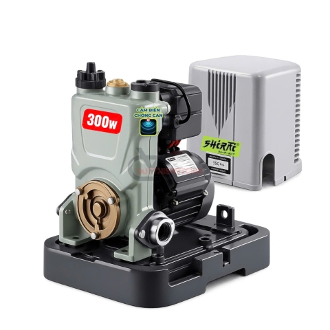 Bơm tăng áp điện tử ngoài trời 300W Shirai JLHm 350A nắp chụp