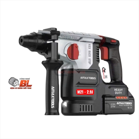 Máy khoan bê tông Pin 21V Amaxtools A3CN2801SM Black Hammer