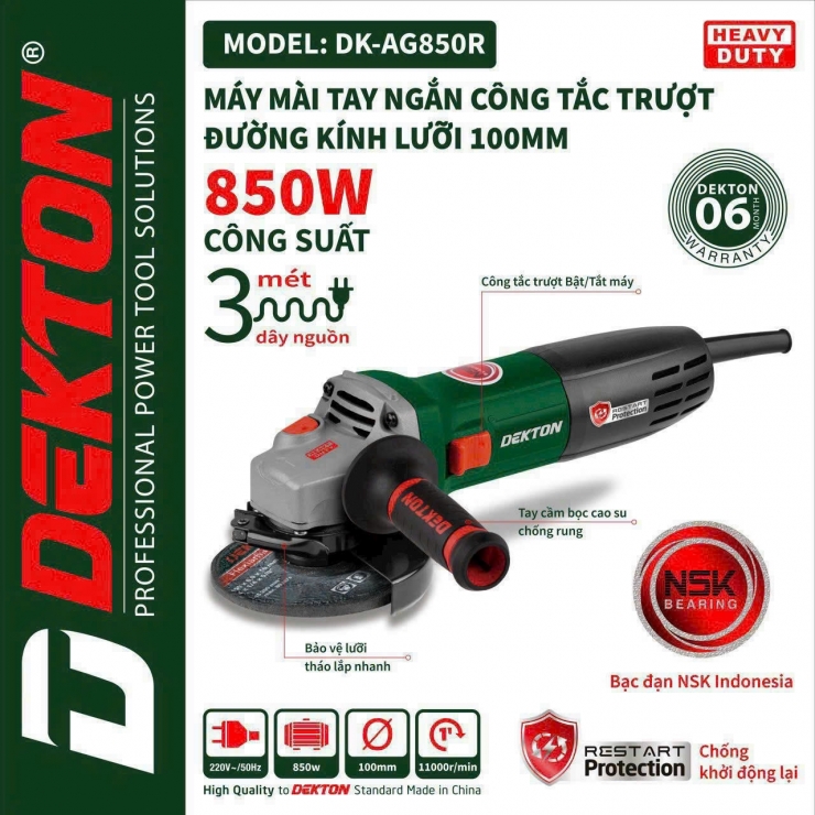 Máy Mài Chỉnh Tốc Dekton DK-AG1100S 1100w