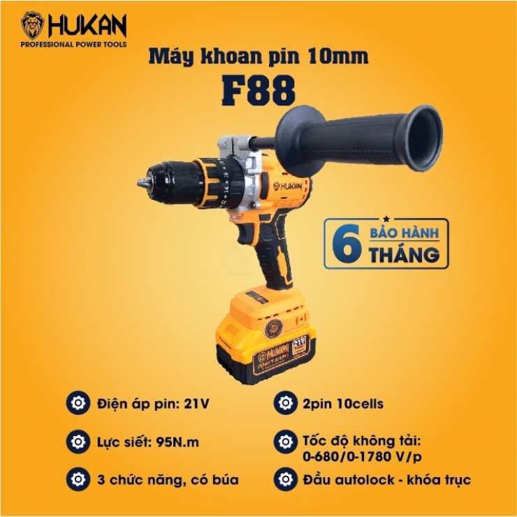Thân Máy Khoan Pin Hukan F88 ( Chưa Pin & Sạc )
