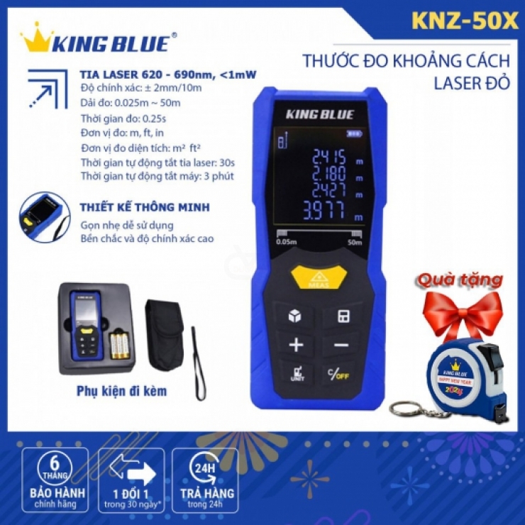 Thước đo khoảng cách Kingblue KNZ-50X ( 50m Tia Đỏ )
