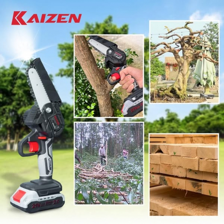Máy cưa xích Pin mini 5 inch Kaizen KZ-HS125 Brushless