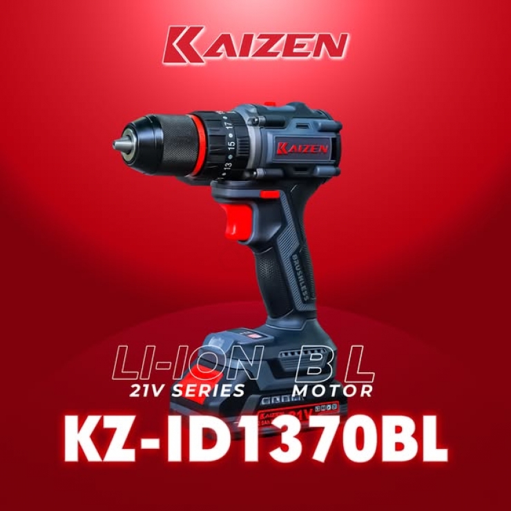 Máy khoan Pin 21V 70Nm Kaizen KZ-1370PRO Brushless dòng compact nhỏ gọn