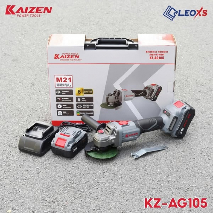 Máy mài góc dùng Pin 21V Kaizen KZ-AG105 Brushless