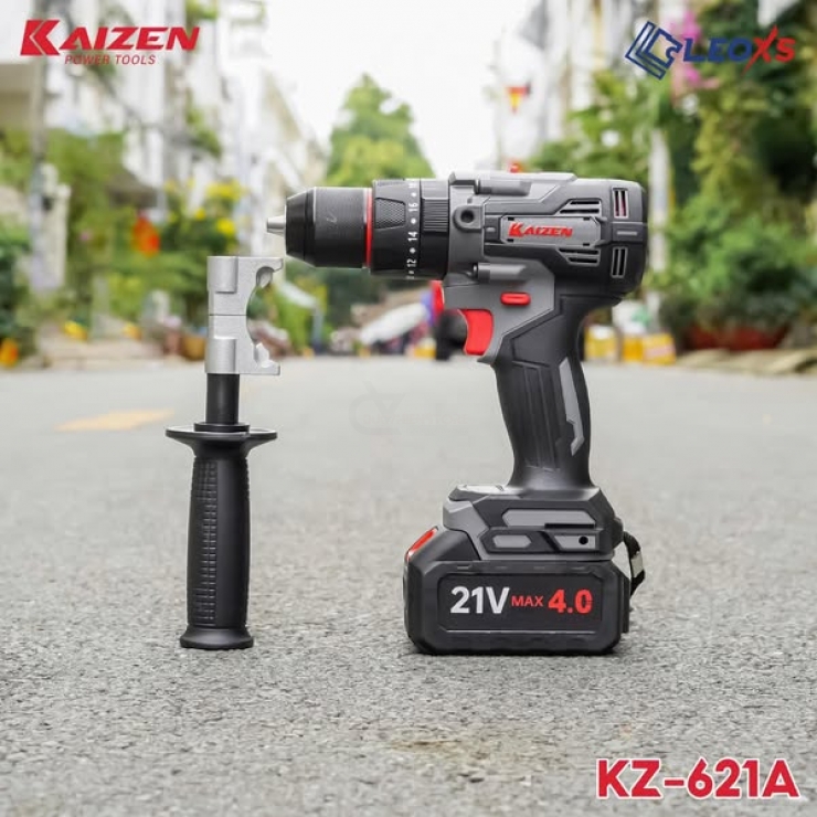 Máy khoan Pin 21V 80Nm Kaizen KZ-621A Brushless